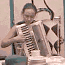 Christina playing accordion