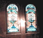 stained glass in the Tempel Synagogue